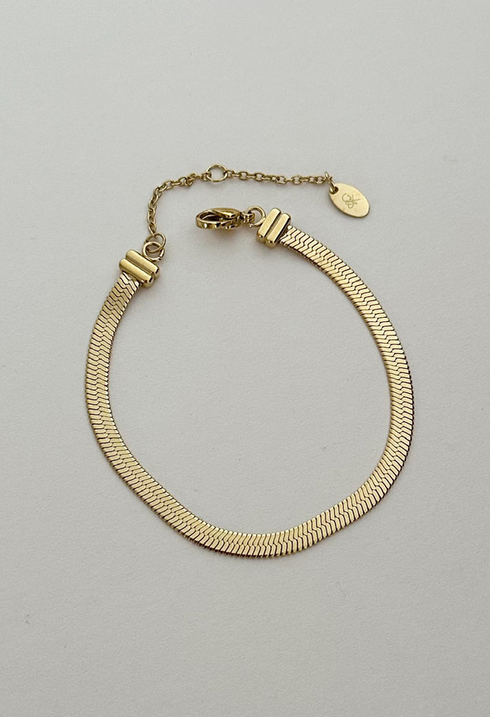 Classic Snake Chain Waterproof Bracelet 14k Gold Plate – Grace&Kin