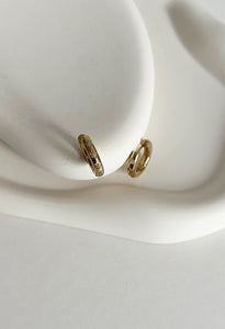 Classic Celestial Waterproof Hoop Earrings 14k Gold Plate