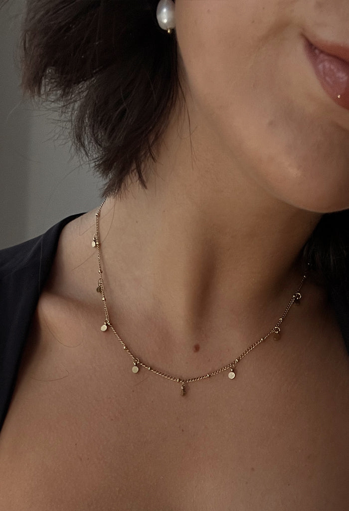 Delicate Charm Waterproof Necklace 14K Gold Plate – Grace&Kin