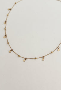 Delicate Charm Waterproof Necklace 14K Gold Plate