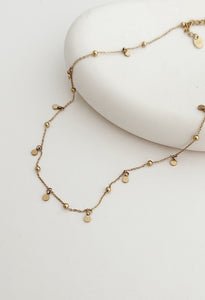 Delicate Charm Waterproof Necklace 14K Gold Plate