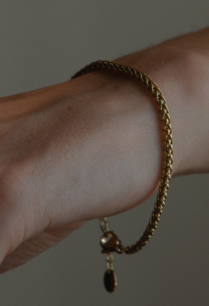 Luxe Rope Chain Waterproof Bracelet 14k Gold Plate