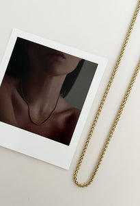 Luxe Short Rope Chain Waterproof Necklace 14k Gold Plate