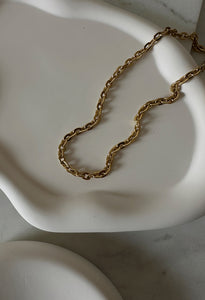 Thick Link Chain Waterproof Necklace 18K Gold Plated