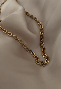 Thick Link Chain Waterproof Necklace 18K Gold Plated